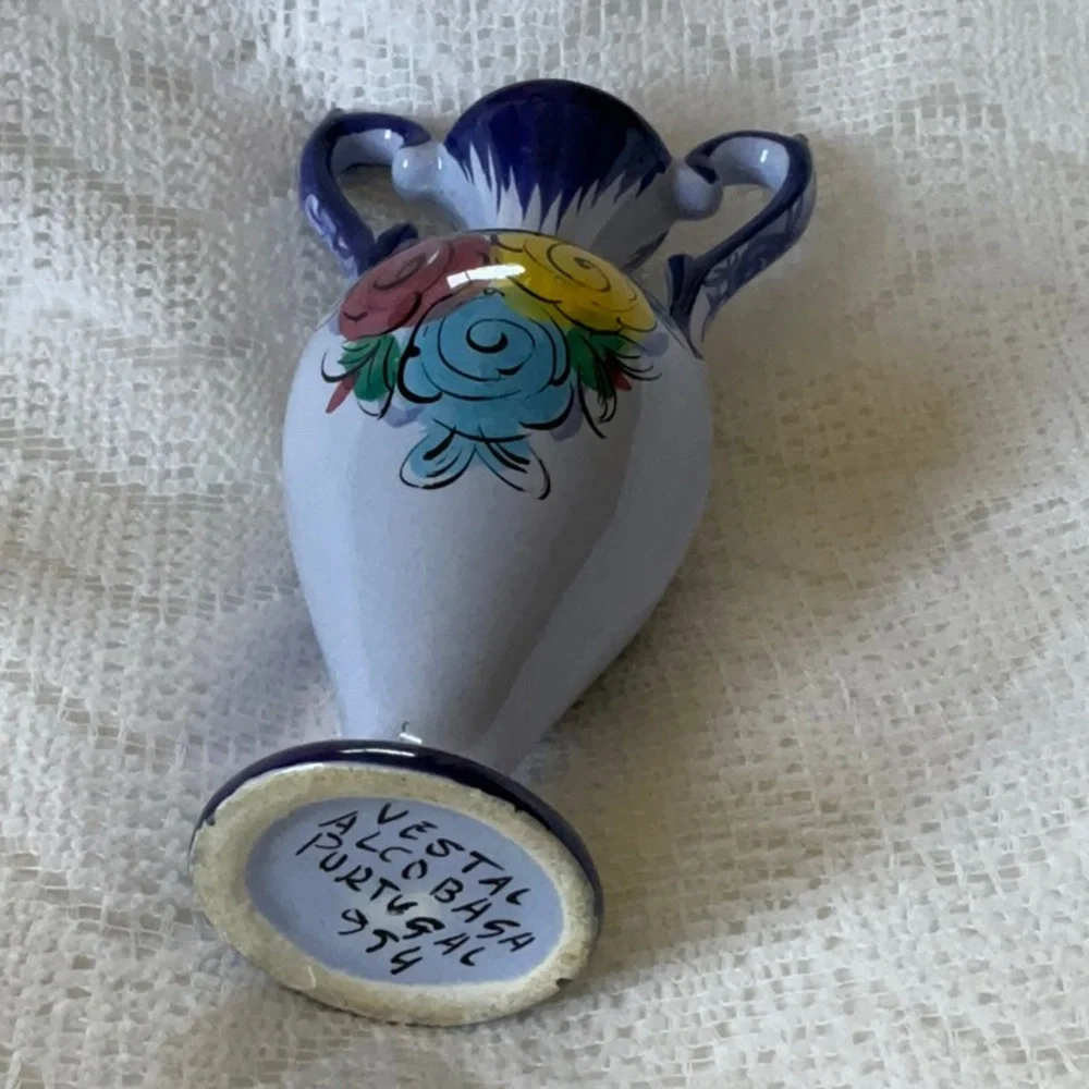 Vintage Hand Painted Vestal Portuguese Bud Vase - Picture 5 of 16